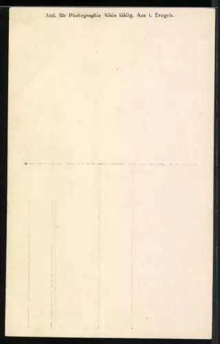 AK Zwei Studenten in Uniform mit Schläger vor Fahne Teutonia, studentische Szene