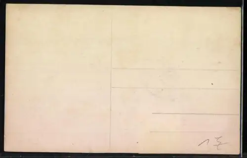 Foto-Collage-AK Blick zu einem Anwesen mit Blumenstrauss