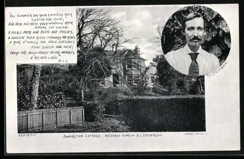 AK R. L. Stevenson im Porträt, Swanston Cottage