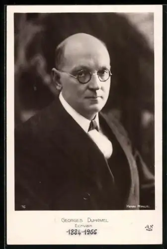 AK George Duhamel, Ecrivain, Portrait