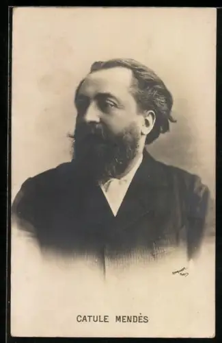 AK Catule Mendes, französischer Schriftsteller und Dichter