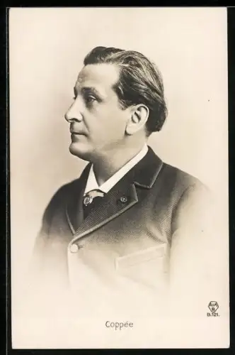 AK Coppée, Portrait des Schriftstellers im Halbprofil