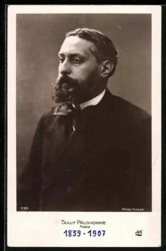 AK Sully Prudhomme, Poete, seitliches Portrait mit Anzug und Fliege