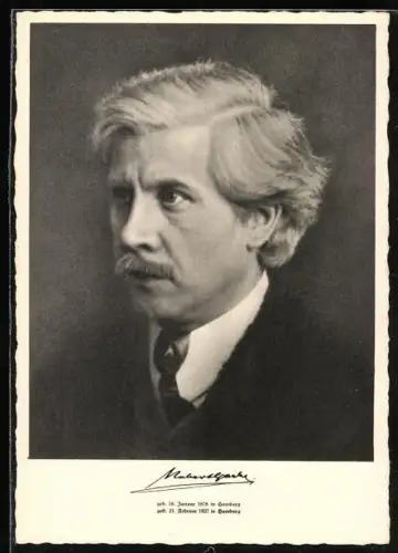 AK Portrait des Dichters Robert Garbes