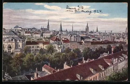 AK Essen / Ruhr, Stadtpanorama mit Kirchen