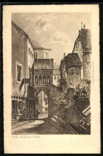 Künstler-AK Cöln, Portral am Lichhof