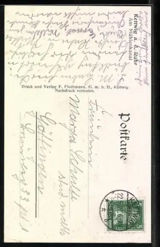 AK Kettwig a. d. Ruhr, Am Mühlenkanal