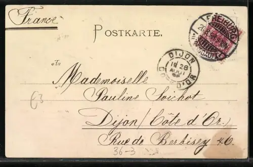 AK Der Trompeter von Säckingen zu Pferd nimmt Abschied von seiner Liebsten, Behüt Dich Gott!