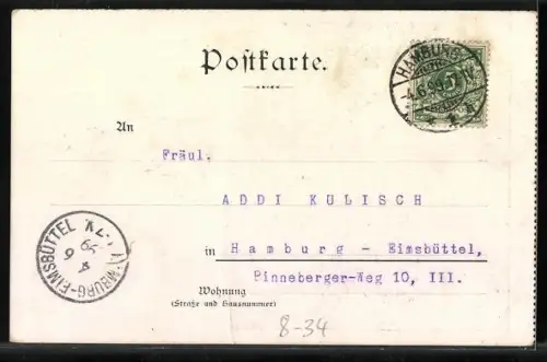 AK Spinn, spinn, Tochter mein!, Mädchen mit Spinnrad