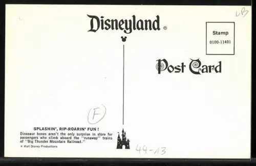 AK Disneyland, Eisenbahnfahrt durch Wasser