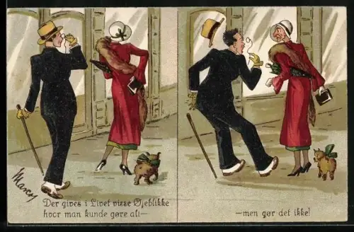 AK Junggeselle irrt sich, das Alter einer Dame betreffend