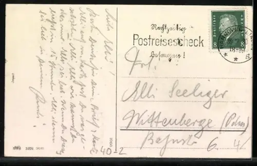 AK Junge Dame ohrfeigt Kavalier, Neujahrsgruss