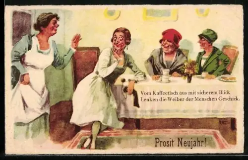 AK Weiber am Kaffeetisch lenken des Menschen Geschick