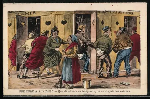 AK Une Cure a Alvignac, Que de clients au téléphone, on se dispute les cabines