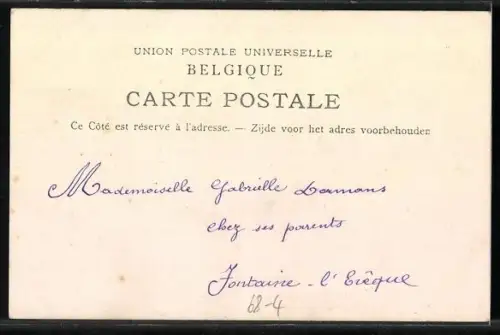 AK Jugendstil, junge Frau in einer Hängematte