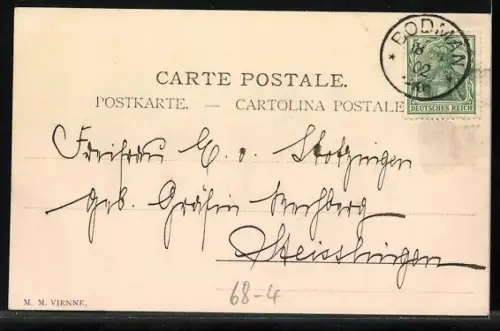 Künstler-AK M. Munk: Zwei Mädchen mit Regenschirm im Schneesturm, Weihnachtsgrüsse