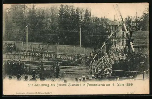 AK Friedrichsruh, Die Beisetzung des Fürsten Bismarck 1899