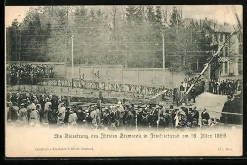 AK Friedrichsruh, Beisetzung des Fürsten Bismarck am 16.3.1899