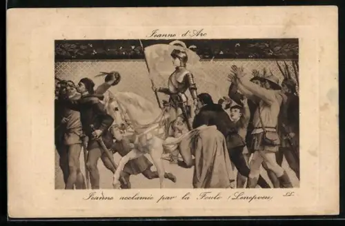 AK Jeanne acclamée par la Foule / Lenepreu