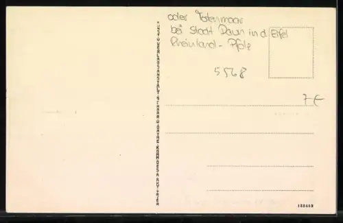 AK Weinfelder Maar, Kapelle, Moltke-Denkmal, Dronke-Denkmal