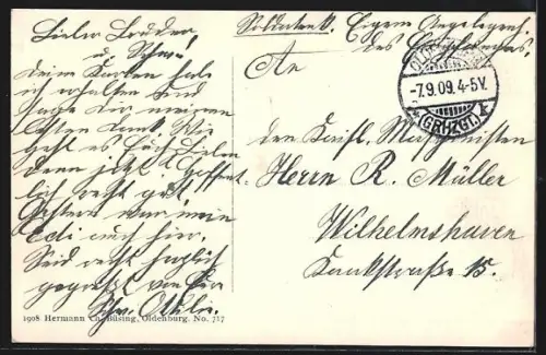 AK Oldenburg / Gr., Friedensplatz mit Blick in die Marienstrasse