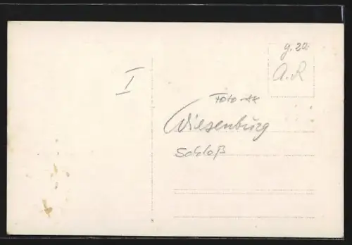 Foto-AK Wiesenburg / Mark, Partie am Schloss