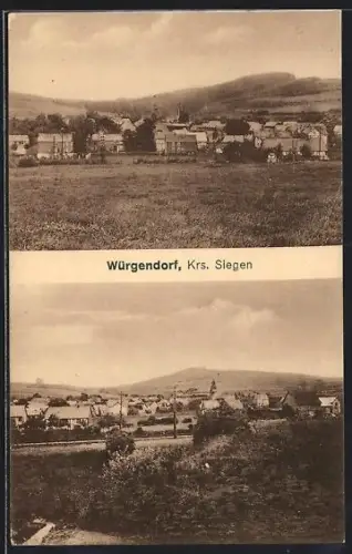 AK Würgendorf /Siegen, Ortsansichten, Panorama