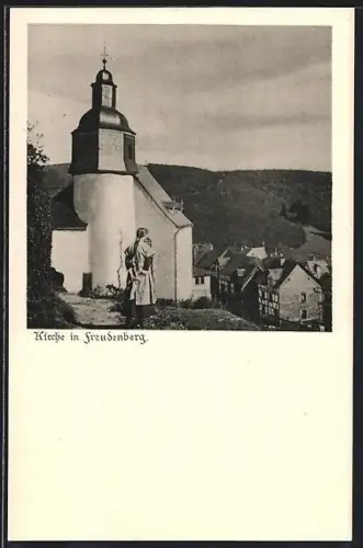 AK Freudenberg / Siegerland, Kirche und Ortsblick
