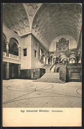 AK München, Kgl. Universität, Centralhalle