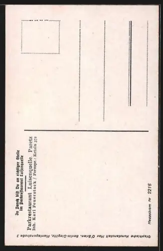 AK Paretz, Schloss, Teehaus, Kirche