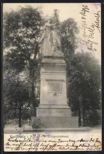 AK Karlsruhe i. B., Kriegerdenkmal