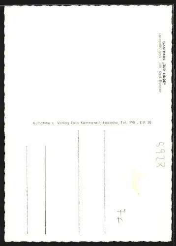 AK Laasphe, Gasthaus Zur Linde, Altdeutsche Gaststube, Inh. Karl Benner