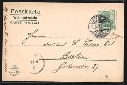 AK Oldenburg / Gr., Strasse Theaterwall, Flusspartie