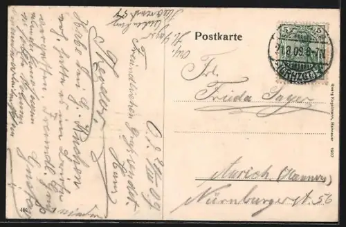 AK Oldenburg / Gr., Partie am Staugraben, Staugrabenstrasse