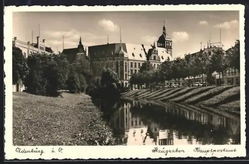 AK Oldenburg i. O., Staugrabenstrasse am Hauptpostamt