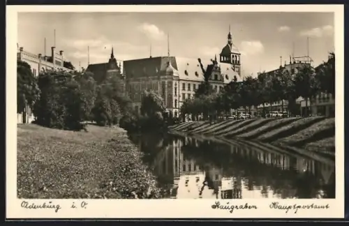 AK Oldenburg i. O., Hauptpostamt von der Staugrabenstrasse aus
