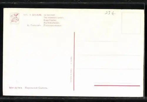 Künstler-AK Albert Guillaume: Die Anempfehlung, Kunsthändler