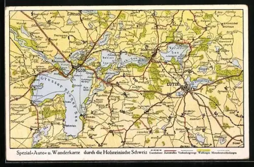 AK Plön, Auto- und Wanderkarte Holsteinische Schweiz