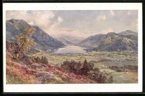 Künstler-AK Edward Theodore Compton: Ossiach, Blick zum Ossiachersee