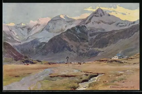 Künstler-AK Edward Harrison Compton: Nassfeld, Panorama