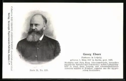 AK Georg Elbers, Professor in Leipzig, Portrait