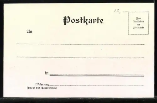 AK Dichter, Sprachforscher und Litterarhistoriker August Heinrich Hoffmann von Fallersleben, Profilbild, Vers