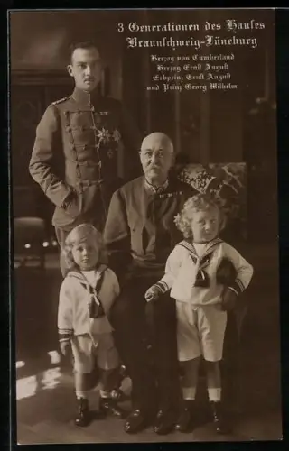 AK Herzog v. Cumberland, Herzog Ernst August, Erbprinz Ernst August und Prinz Georg Wilhelm