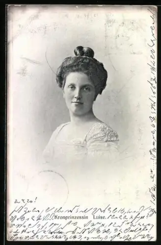 AK Kronprinzessin Luise von Sachsen, Kopfportrait