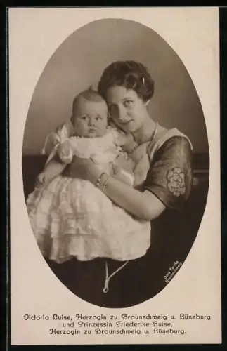 AK Victoria Luise, Herzogin von Braunschweig u. Lüneburg und Prinzessin Friederike Luise