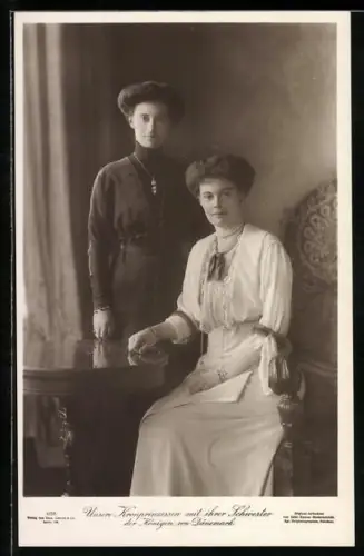 AK Deutsche Kronprinzessin mit ihrer Schwester, der Königin von Dänemark