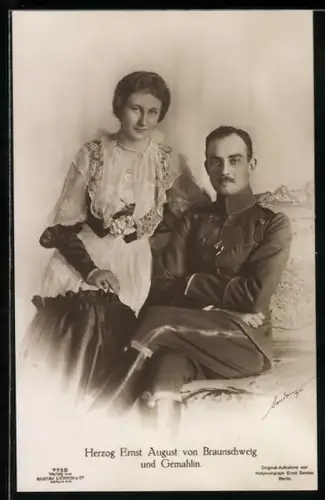 AK Ernst August Herzog von Braunschweig mit Gemahlin