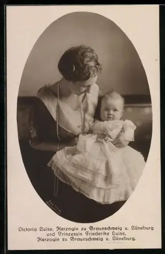 AK Victoria Luise Herzogin von Braunschweig und Lüneburg und Prinzessin Friederike Luise