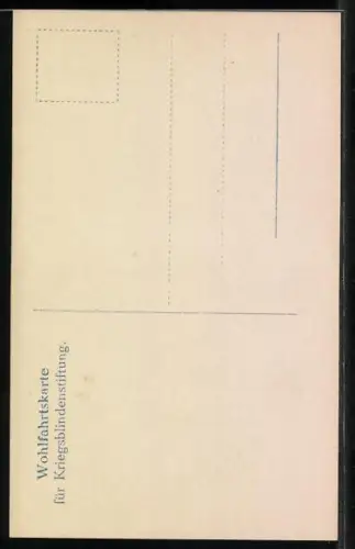 AK Prinz August Wilhelm von Preussen mit Sohn, Zum Besten der Kriegsblinden