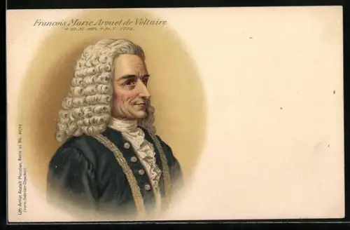 Lithographie Francois Marie Arouet de Voltaire